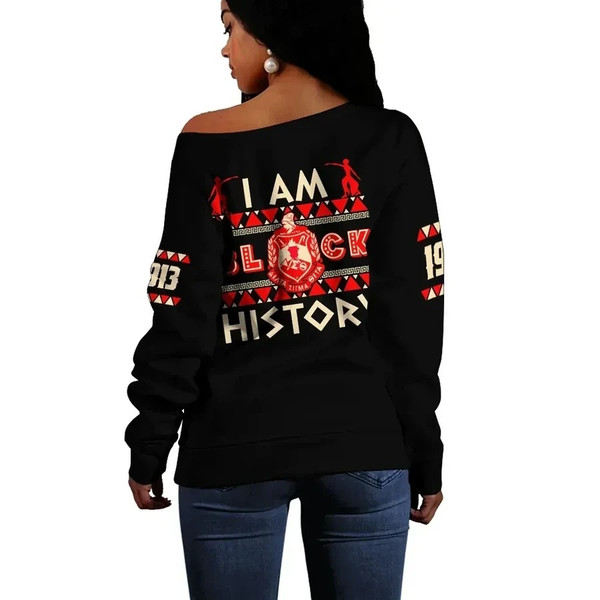 I Am Black History Delta Sigma Theta Offshoulder 03, African Women Off Shoulder For Women