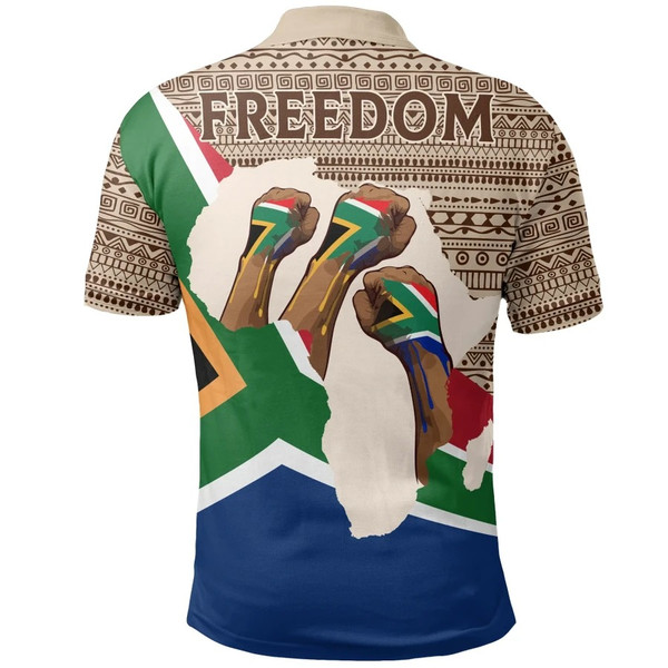 Nelson Mandela South Africa Flag Polo Shirt, African Polo Shirt For Men Women