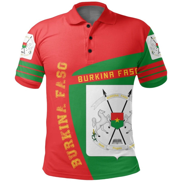 Burkina Faso Polo Shirt Sport Premium, African Polo Shirt For Men Women
