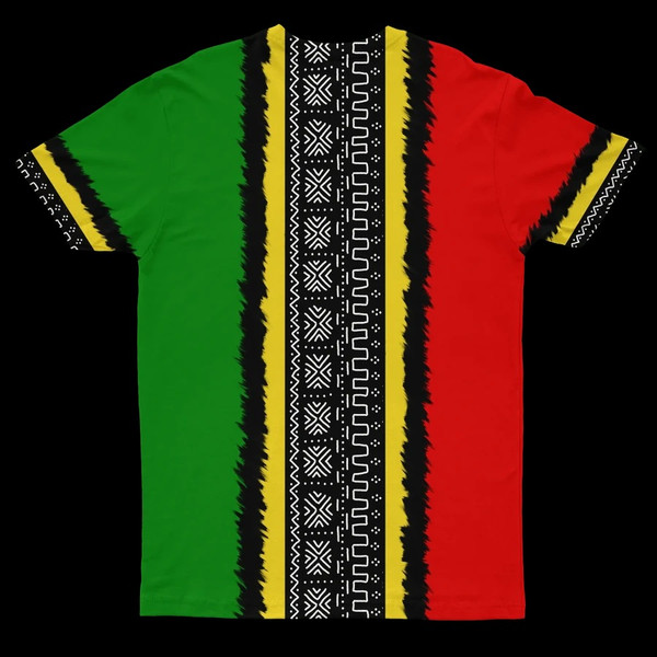 Printed Mudcloth RYG T-shirt, African T-shirt For Men Women