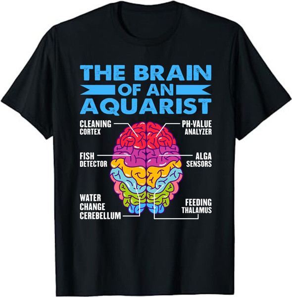 Funny Brain of a Aquarist Fish Aquariums Fish Keeping Unisex T-Shirt-1.jpg