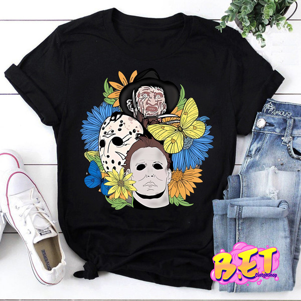 Horror Movie Halloween Shirt Characters Knives T-Shirt, Michael Myers Shirt, Horror Movie Character Shirt, Halloween Shirt, Horror Shirt.jpg