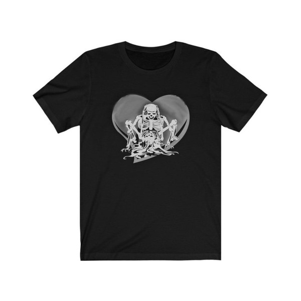 Love Never Dies T Shirt, Skeleton T Shirt, inappropriate Shirt.jpg