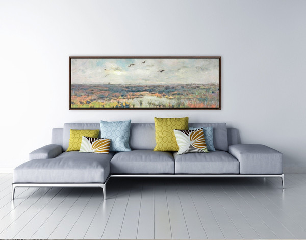 Wetlands Wall Art, Oil Impressionist Landscape Painting On Canvas - Ready To Hang Large Canvas Wall Art Prints With Or Without Float Frames.jpg