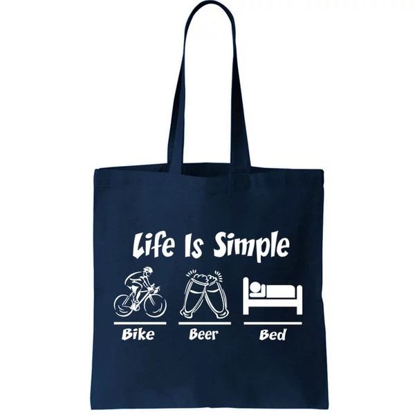 Life Is Simple Bike Beer Bed Tote Bag.jpg