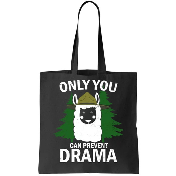 Only You Can Prevent Drama Funny LLama Tote Bag.jpg
