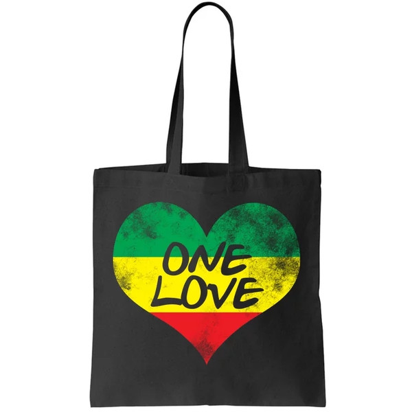 Rastafari One Love Vintage Jamaican Heart Tote Bag.jpg