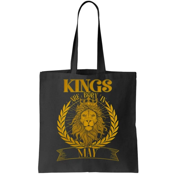 Vintage Lion Kings Are Born In May Tote Bag.jpg