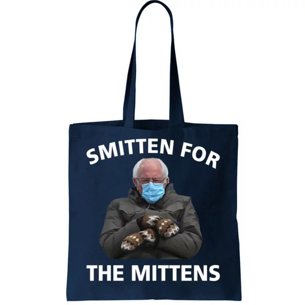 Smitten For The Mittens Bernie Sanders Tote Bag.jpg