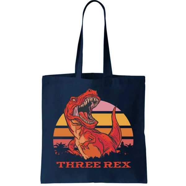 Three Rex Dinosaur Birthday Tote Bag.jpg