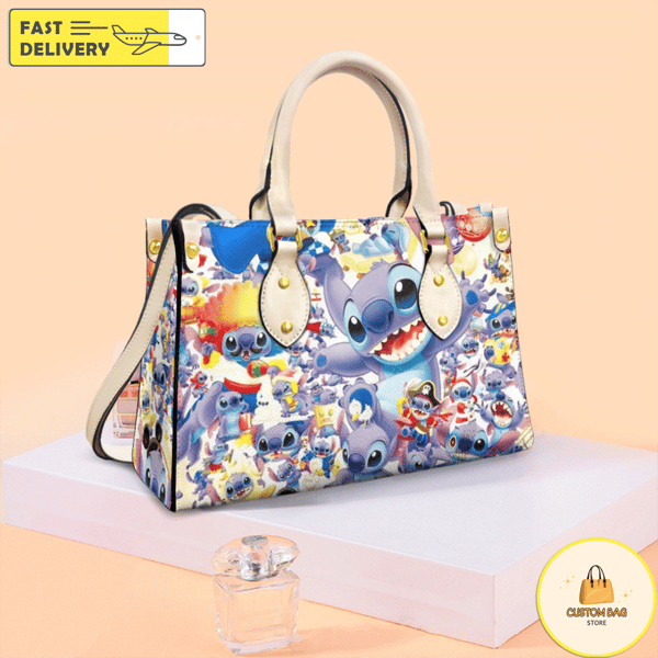 Personalized Funny Stitch Collections Handbag, Anniversary Stitch Handbag, Disney Leatherr Handbag.jpg