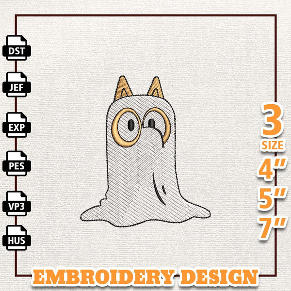 Spooky Bluey Dog Ghost Halloween Embrodiery Design, Cartoon Bluey Dog Embroidery Design, Horror Halloween Embroidery Mac.jpg