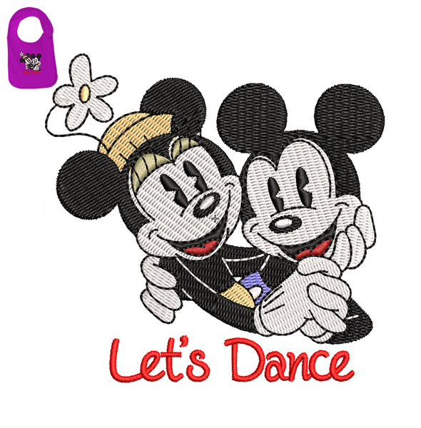 Mickey Minnie Embroidery logo for Baby Bib..jpg