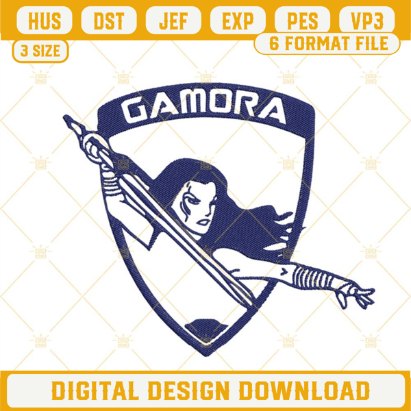 Gamora Logo Embroidery Design, Guardians Of The Galaxy 3 Embroidery File.jpg