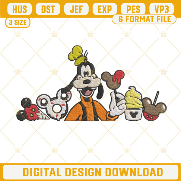 Goofy Disneyland Snacks Machine Embroidery Design File.jpg