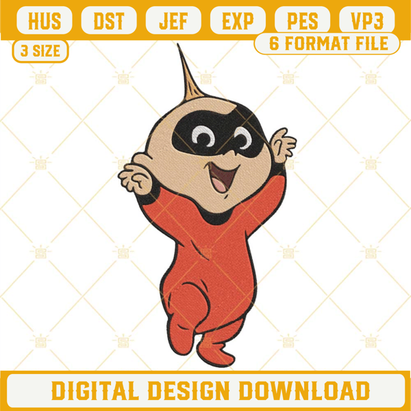 Jack Jack Parr Embroidery Designs, The Incredibles Baby Embroidery Files.jpg