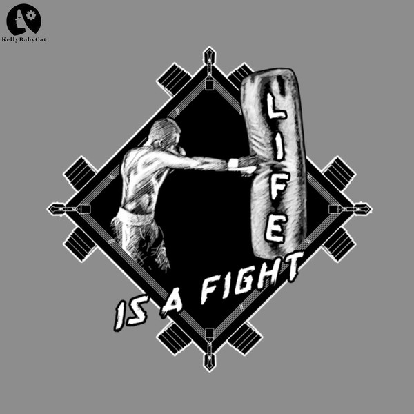KL05012457-Boxing quote Life is a fight Sport PNG Boxing PNG download.jpg