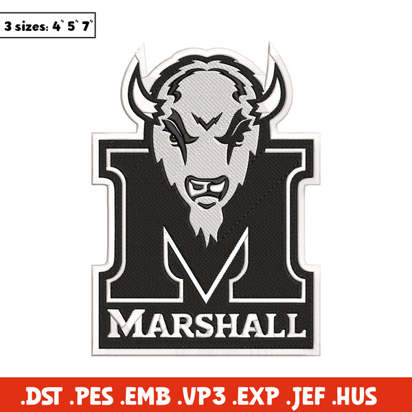 Marshall Herd logo embroidery design, NCAA embroidery, Sport embroidery, Embroidery design,Logo sport embroidery.jpg