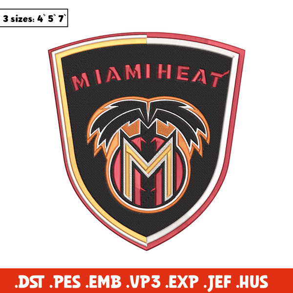 Miami Heat design embroidery design, NBA embroidery, Sport embroidery, Embroidery design, Logo sport embroidery.jpg