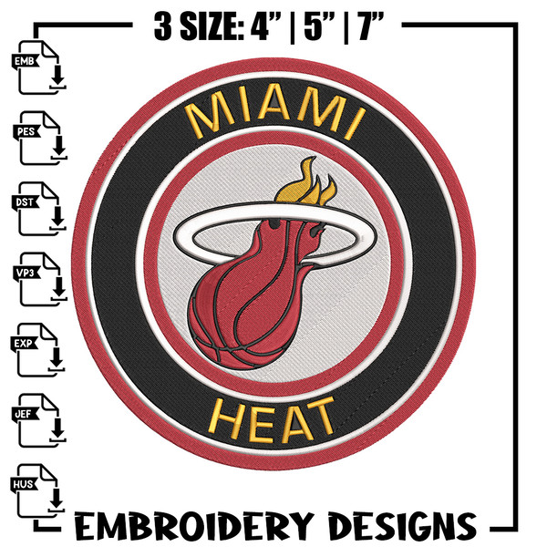 Miami Heat basketball embroidery design, NBA embroidery, Sport embroidery, Embroidery design, Logo sport embroidery.jpg