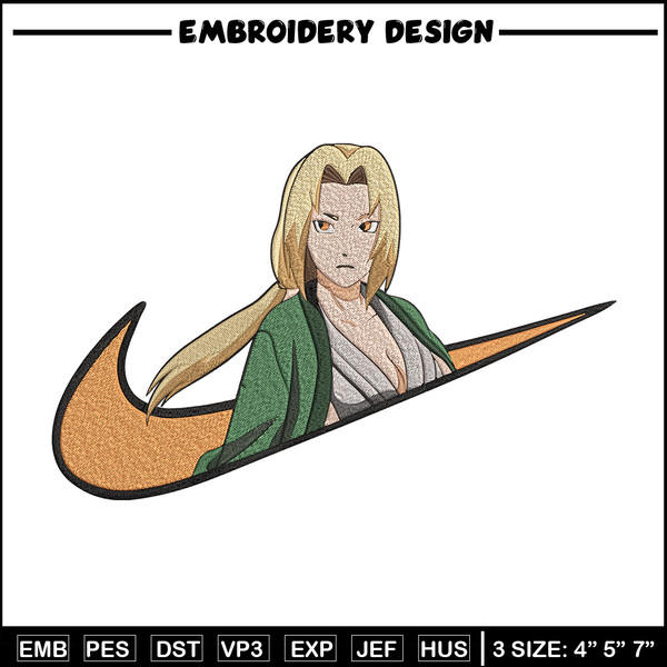 Tsunade x nike Embroidery Design, Naruto Embroidery, Embroidery File, Nike Embroidery, Anime shirt, Digital download.jpg
