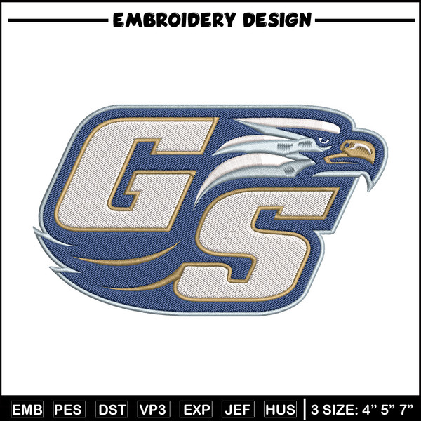 Georgia Southern logo embroidery design, NCAA embroidery, Sport embroidery, logo sport embroidery, Embroidery design..jpg