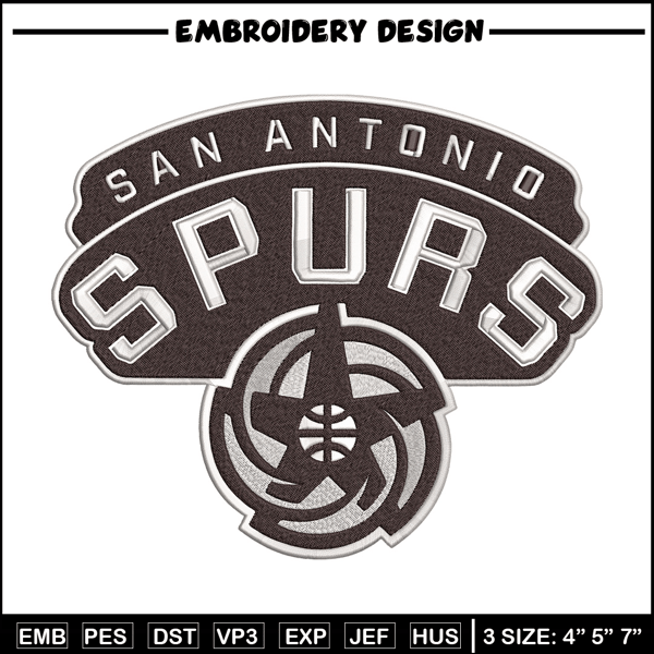 San Antonio Spurs logo embroidery design, NBA embroidery, Embroidery design, Logo sport embroidery, Sport embroidery.jpg
