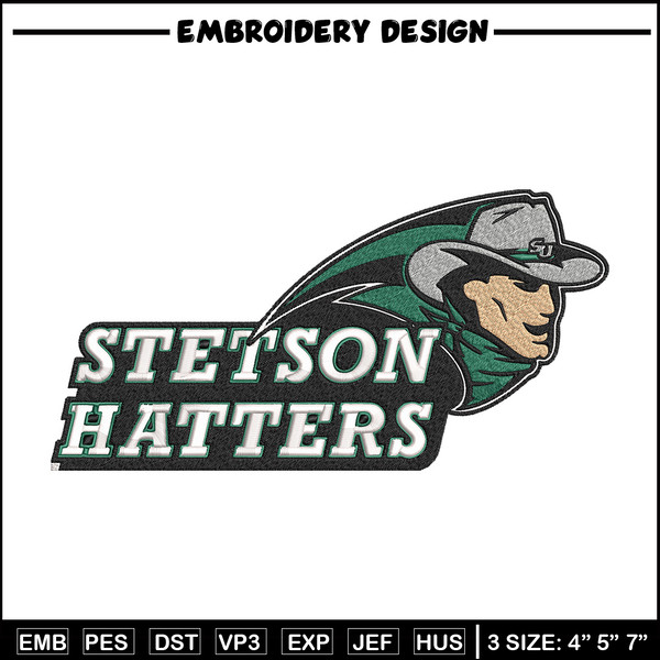 Stetson Hatters logo embroidery design, NCAA embroidery, Sport embroidery, logo sport embroidery,Embroidery design.jpg