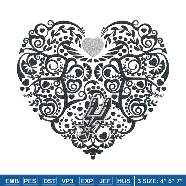 San Antonio Spurs heart embroidery design, NBA embroidery,Sport embroidery,Embroidery design,Logo sport embroidery.jpg