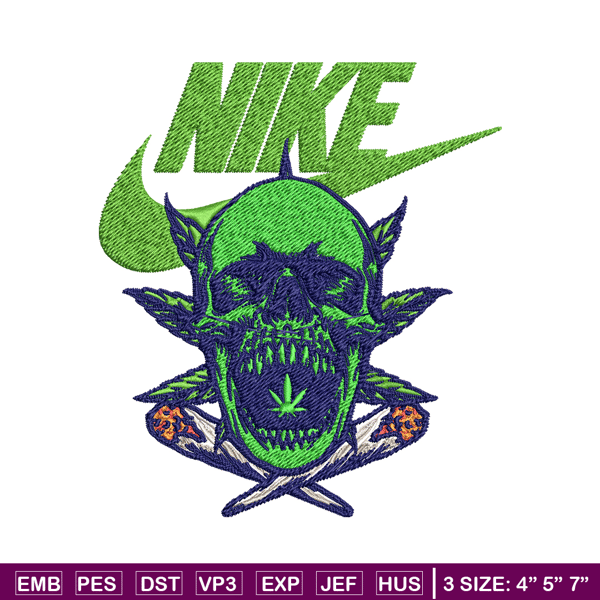 Skull horror Nike Embroidery design, Skull horror Embroidery, Nike design, Embroidery file, logo shirt, Instant download.jpg