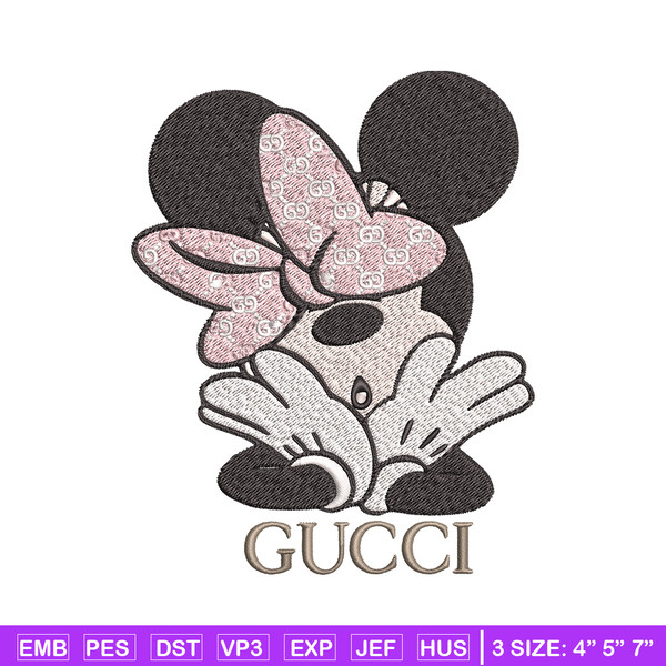 Minnie mouse Embroidery Design, Gucci Embroidery, Brand Embroidery, Logo shirt, Embroidery File, Digital download.jpg