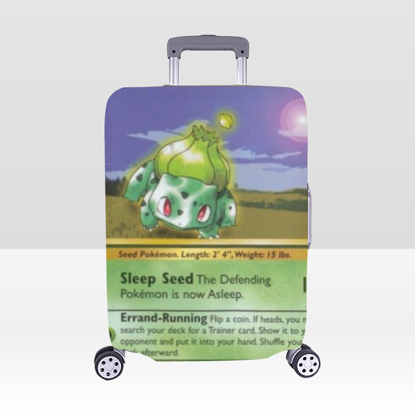 Erikas Bulbasaur Card Luggage Cover, Luggage Protective Print Cover, Case Cover.png