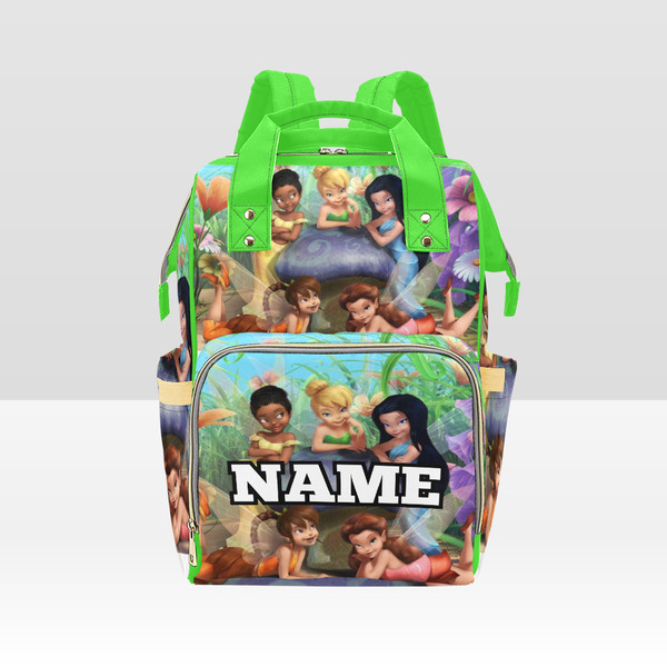 Custom NAME Tinker Bell Diaper Bag Backpack.png