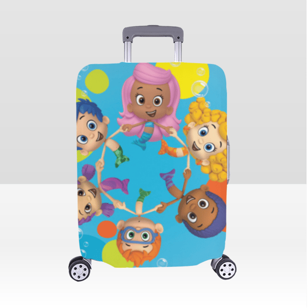 Bubble Guppies Luggage Cover, Luggage Protective Print Cover, Case Cover.png