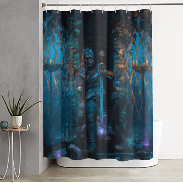 Geralt Of Rivia The Witcher Shower Curtain.png