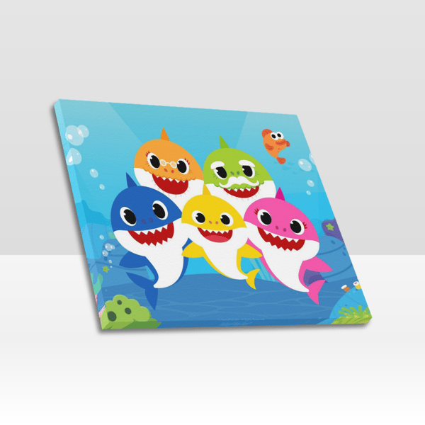Baby Shark Frame Canvas Print, Wall Art Home Decor Poster.png