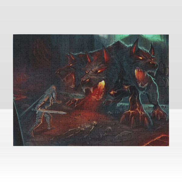 Old School Runescape Cerberus osrs Jigsaw Puzzle Wooden.png