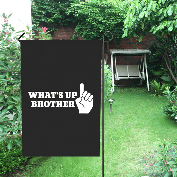 Sketch What's Up Brother Garden Flag.png