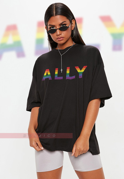 Ally Unisex Shirts, Human's Right, Funny LGBT T-Shirt, LGBT Gay Pride, Pride Rainbow Love Symbol Shirt.jpg