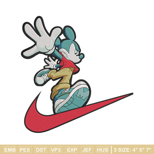 Nike x mickey Embroidery Design, Mickey Embroidery, Embroidery File, Nike Embroidery, Anime shirt, Digital download..jpg
