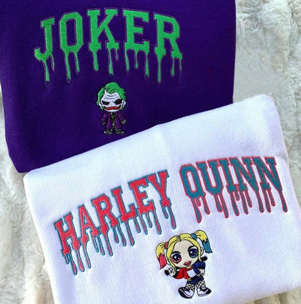 Couple Joker And Harley Embroidered Sweatshirt.jpg