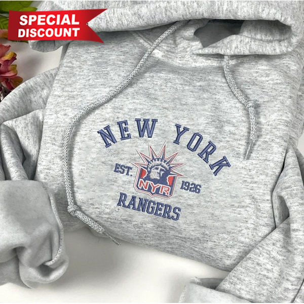 Vintage New York Rangers Embroidered Sweatshirt, NHL Embroidered Sweater, Embroidered NHL Shirt, Hockey Embroidered Hoodie.jpg