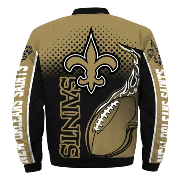 New Orleans Saints Helmet Bomber Jackets Custom Name, New Orleans Saints NFL Bomber Jackets, NFL Bomber Jackets