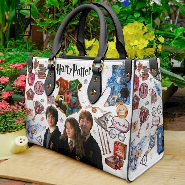 Harry Potter Golden Trio Movie Leather Bag, Women Leather Hand Bag, Women Leather Bag, Music Trending Handbag.jpg