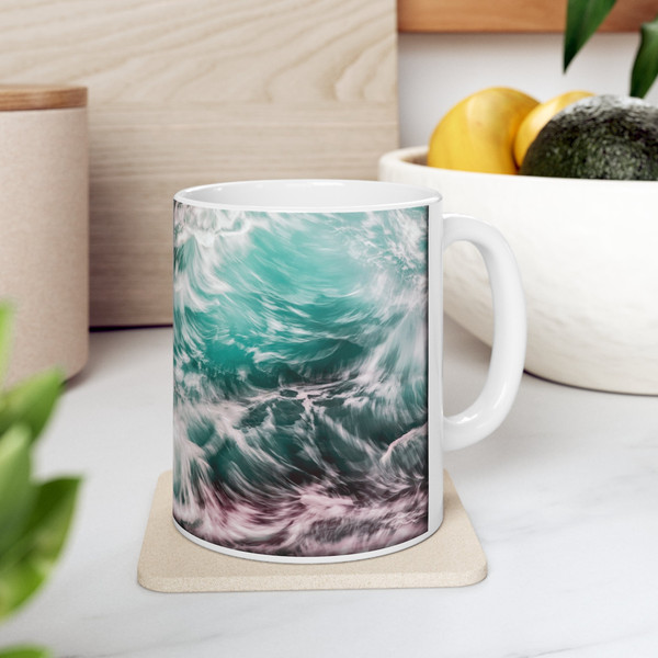 Coastal Ocean Wave Ceramic Coffee Mug Tropical Escape Coffee Cup Nautical Mug  Hot Tea Cups Beachy Stemless Glass Cup Beach Gift 5.jpg