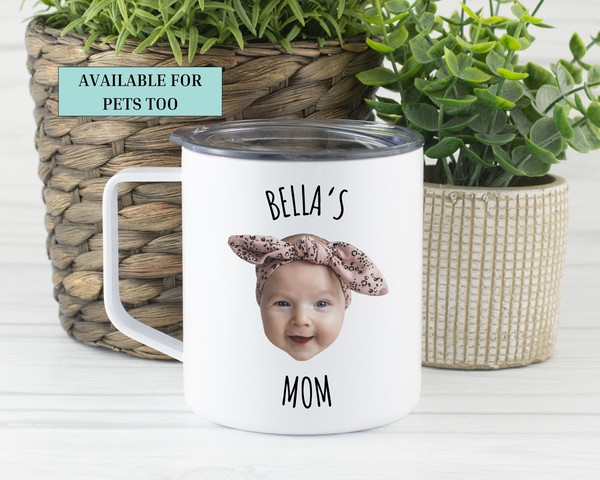 Custom baby face photo tumbler mug,  Personalized Baby Photo Mug coffee cup Coffee cup With Handle and Lid,Birthday gift,holiday gift.jpg