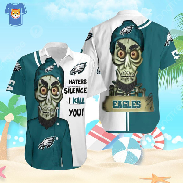 Philadelphia Eagles Hawaiian Shirt Haters Silence I Kill You.jpg