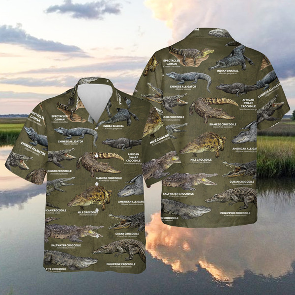 Crocodiles Men Hawaiian Shirt, Crocodiles  Of The World Hawaiian Shirt, Crocodiles Shirt.jpg