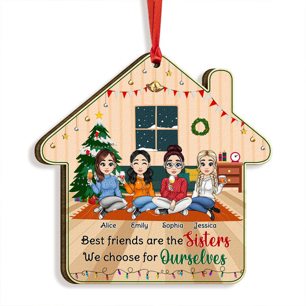 Best Friends Are Sisters We Choose Personalized Ornament.jpg
