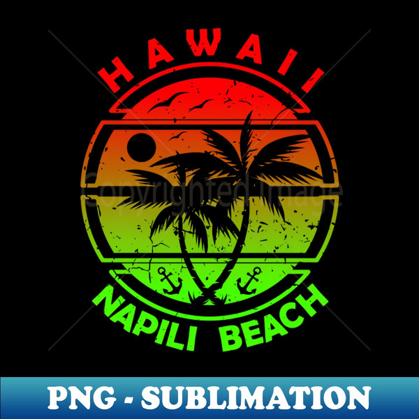YO-24604_Napili Beach Hawaii Tropical Palm Trees Ship Anchor - Summer 2662.jpg